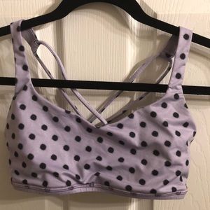 Lululemon Purple Polka Dot Sports Bra